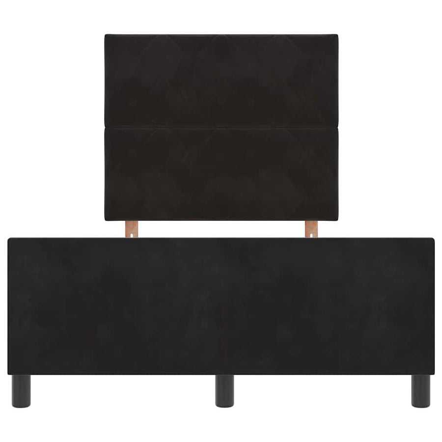 Boxspringbed met hoofdeinde Zwart 120 x 200 cm Fluweel