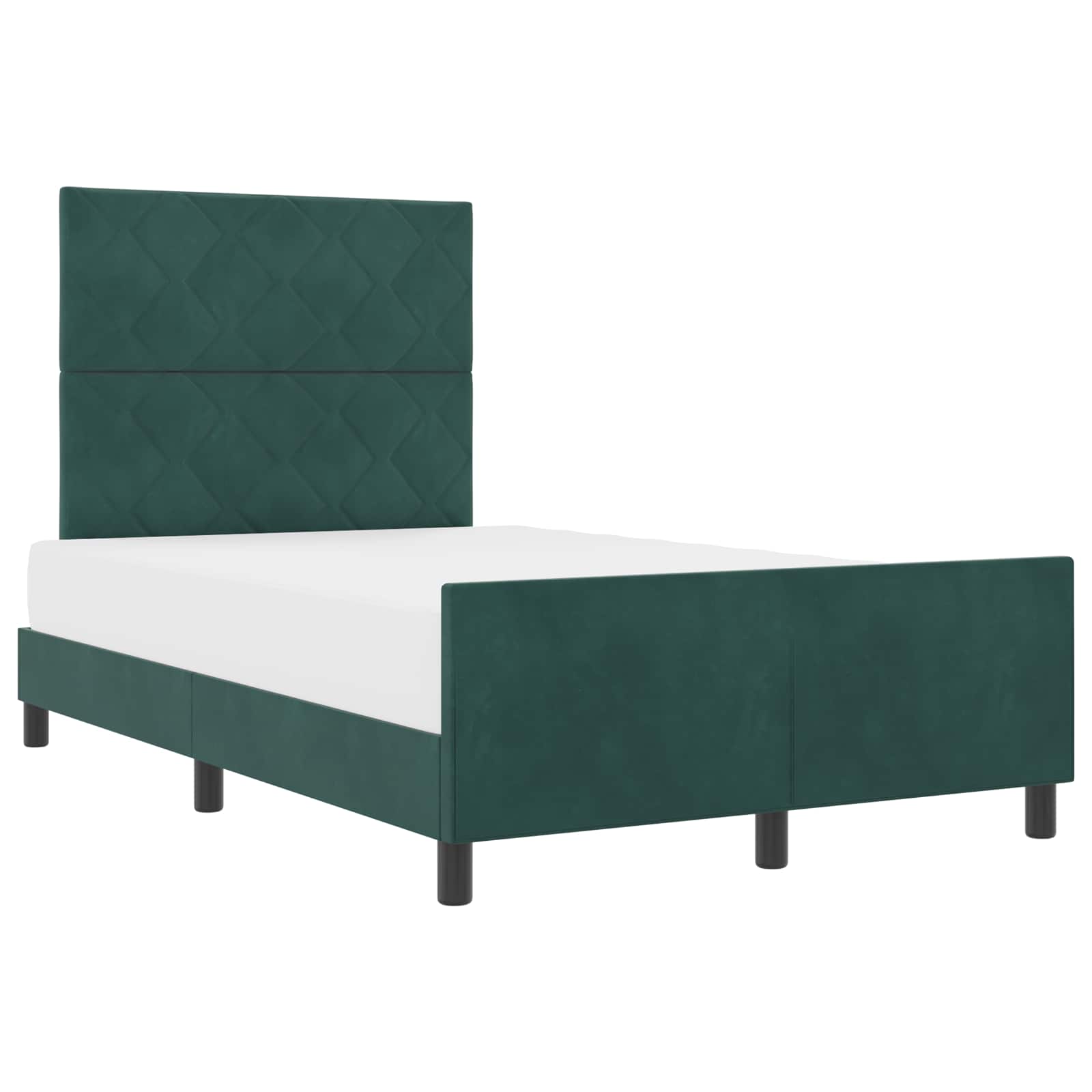 Boxspringbed met hoofdeinde Donkergroen 120 x 200 cm Fluweel