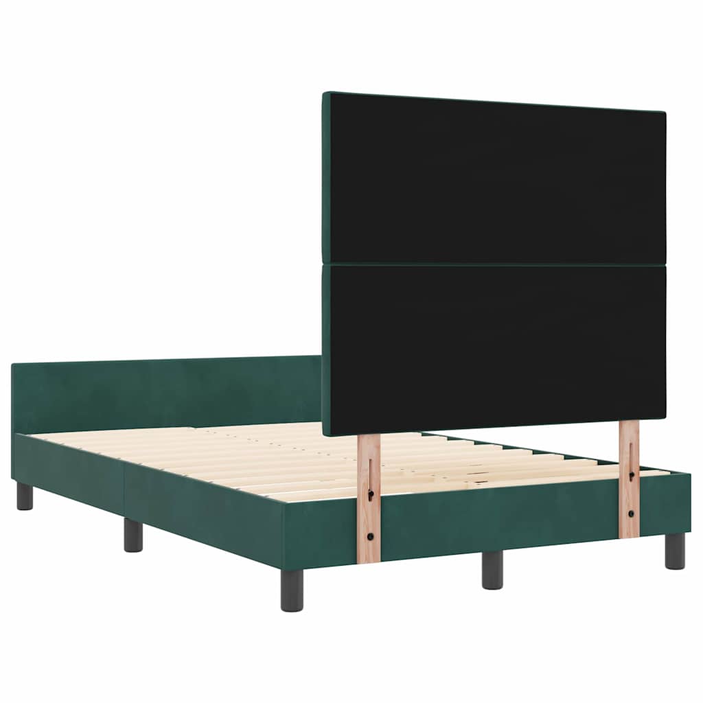 Boxspringbed met hoofdeinde Donkergroen 120 x 200 cm Fluweel