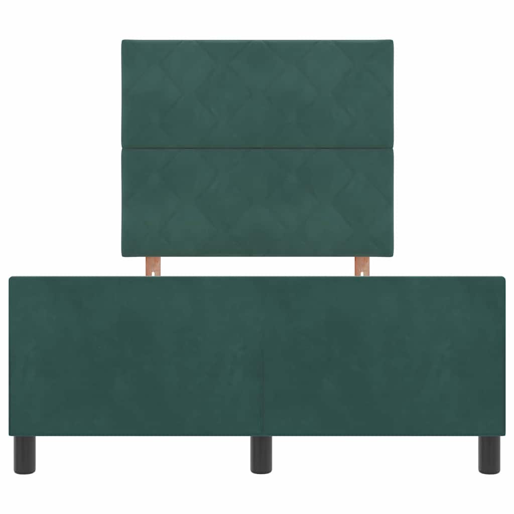 Boxspringbed met hoofdeinde Donkergroen 120 x 200 cm Fluweel