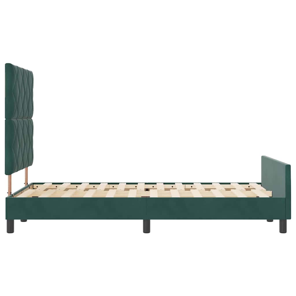 Boxspringbed met hoofdeinde Donkergroen 120 x 200 cm Fluweel