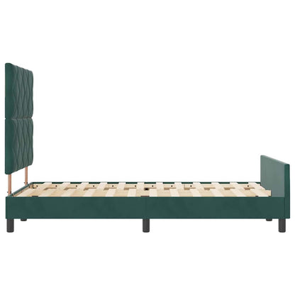 Boxspringbed met hoofdeinde Donkergroen 120 x 200 cm Fluweel