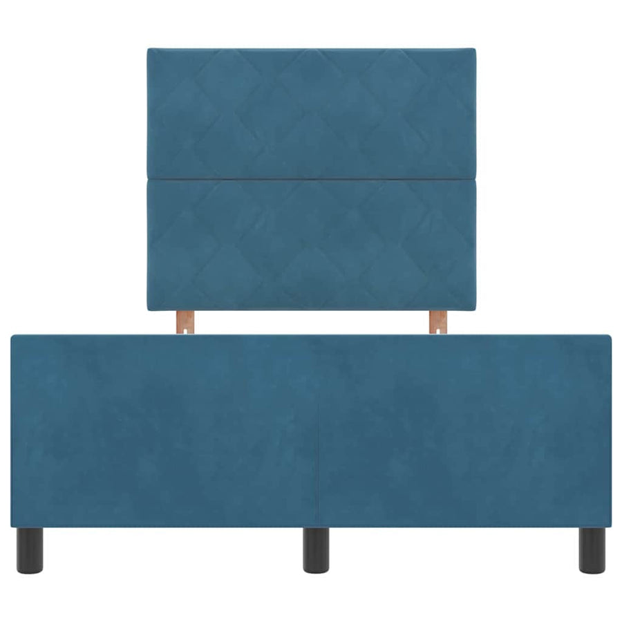 Boxspringbed met hoofdeinde Donkerblauw 120 x 200 cm Fluweel
