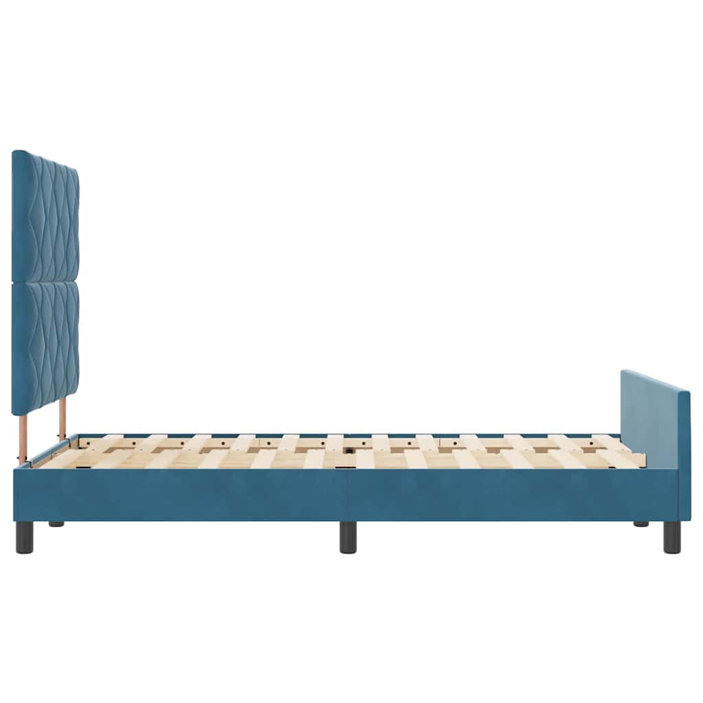 Boxspringbed met hoofdeinde Donkerblauw 120 x 200 cm Fluweel