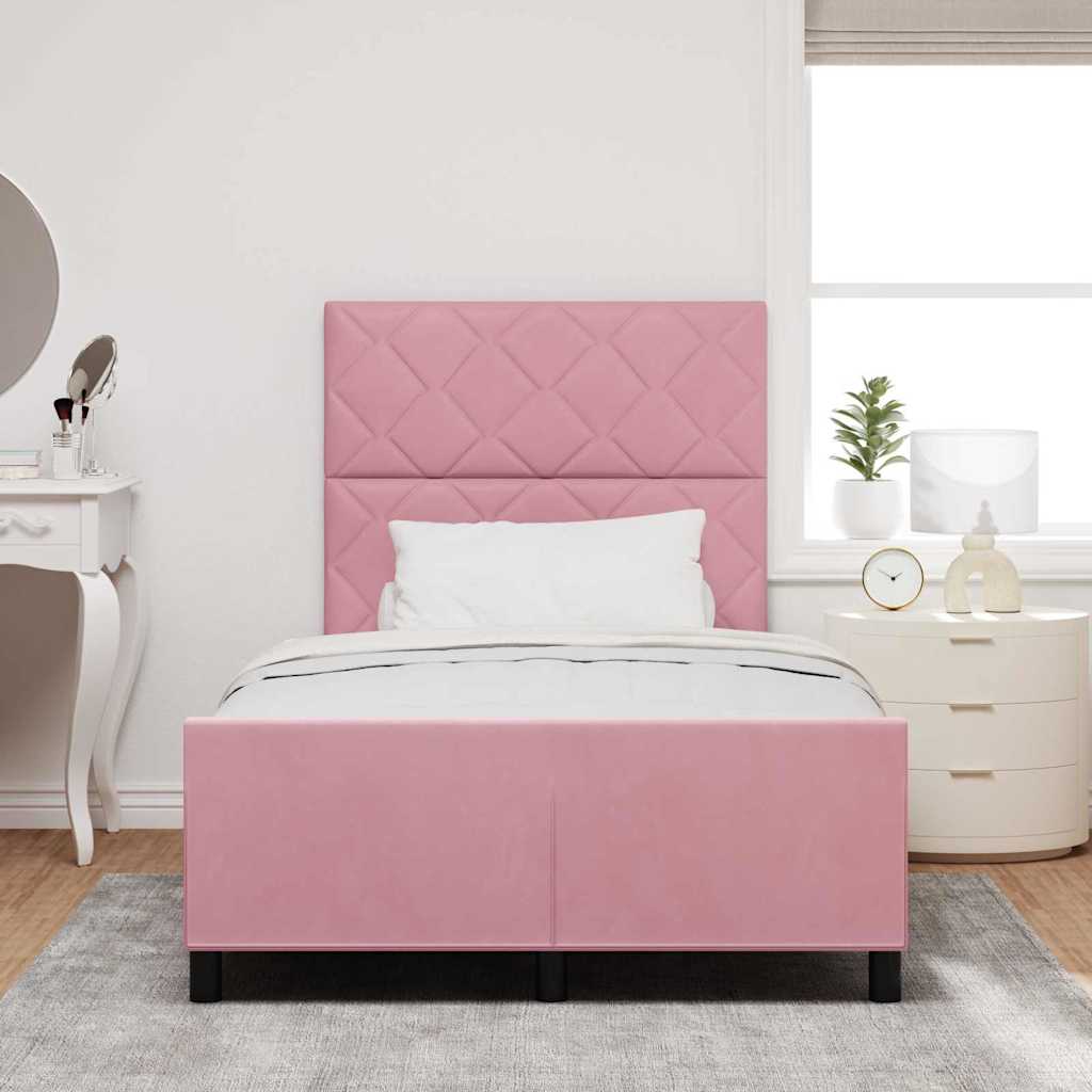 Boxspringbed met hoofdeinde Roze 120 x 200 cm Fluweel