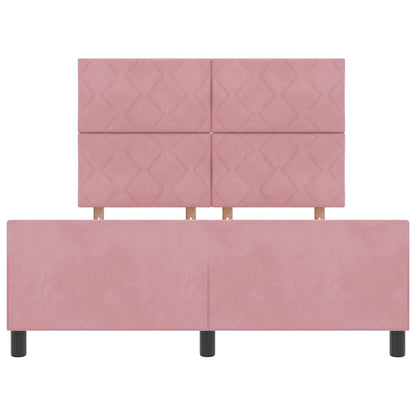 Boxspringbed met hoofdeinde Roze 140 x 190 cm Fluweel