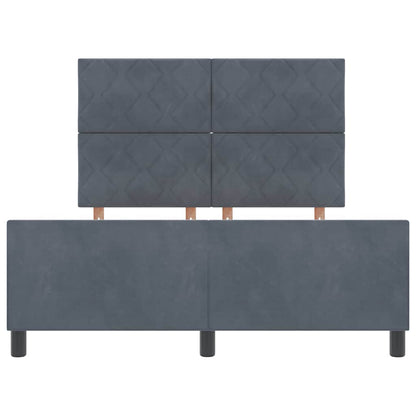 Boxspringbed met hoofdeinde Donkergrijs 140 x 200 cm Fluweel