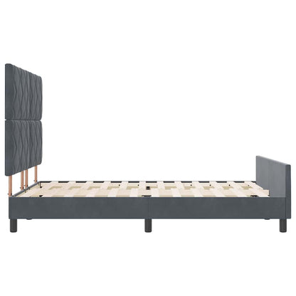 Boxspringbed met hoofdeinde Donkergrijs 140 x 200 cm Fluweel