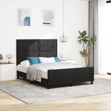 Boxspringbed met hoofdeinde Zwart 160 x 200 cm Fluweel