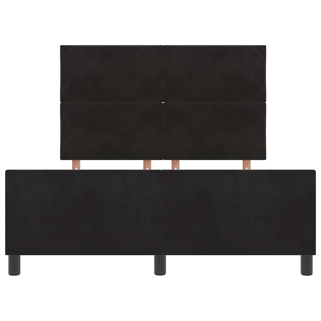 Boxspringbed met hoofdeinde Zwart 160 x 200 cm Fluweel