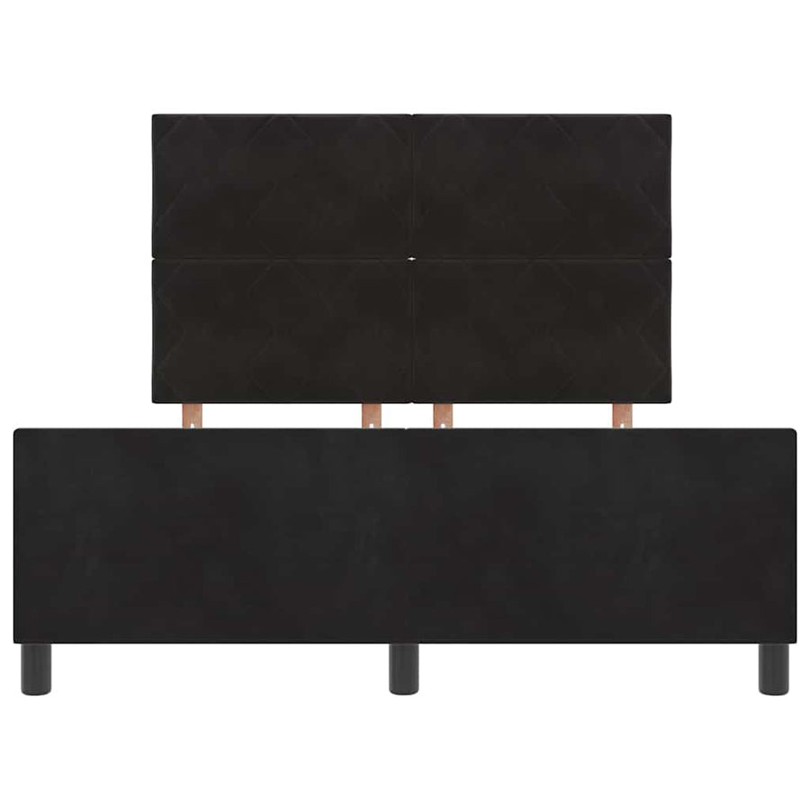 Boxspringbed met hoofdeinde Zwart 160 x 200 cm Fluweel