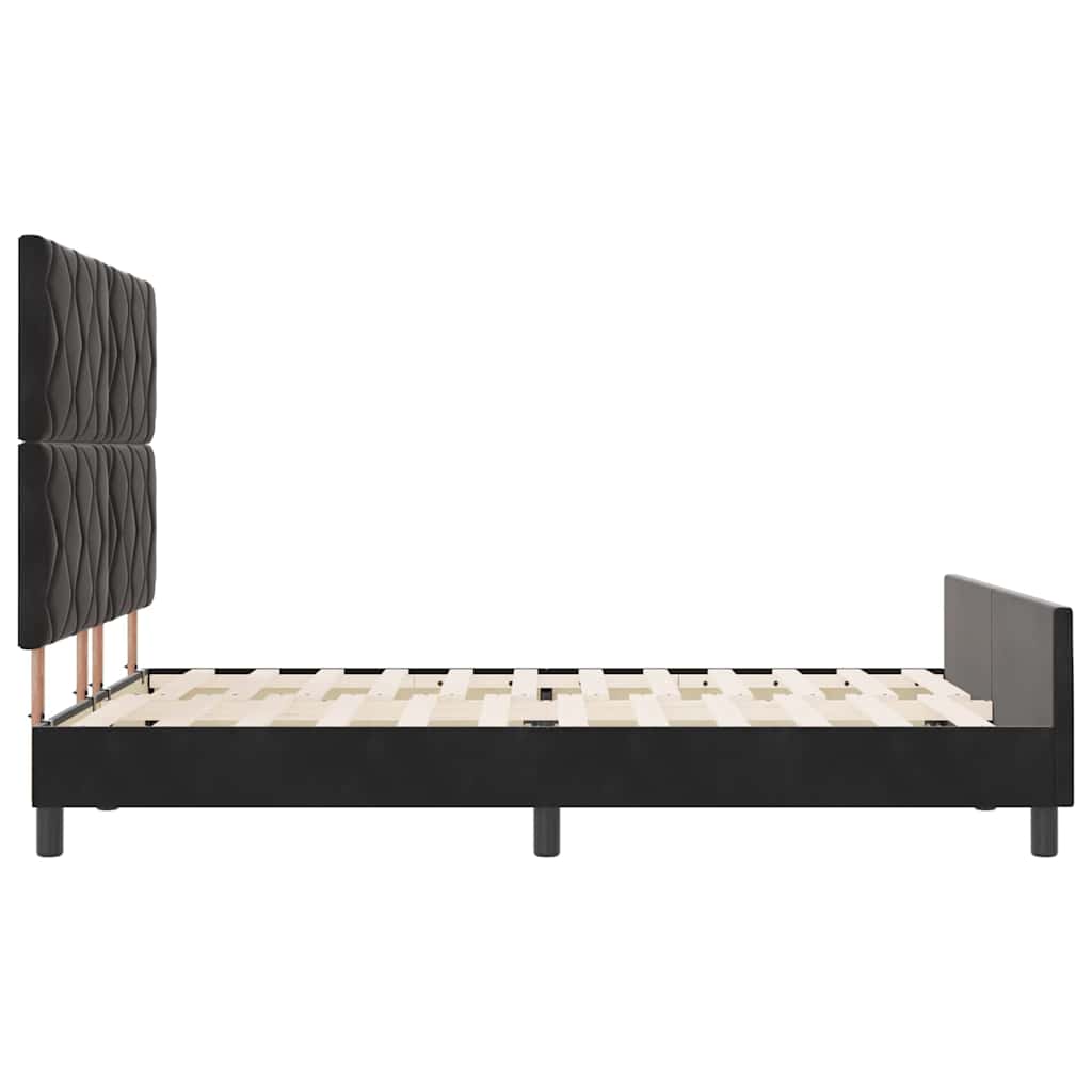 Boxspringbed met hoofdeinde Zwart 160 x 200 cm Fluweel