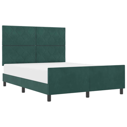 Boxspringbed met hoofdeinde Donkergroen 160 x 200 cm Fluweel