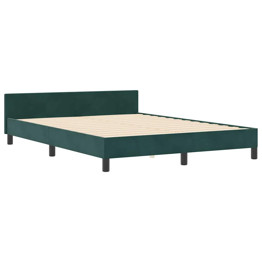 Boxspringbed met hoofdeinde Donkergroen 160 x 200 cm Fluweel