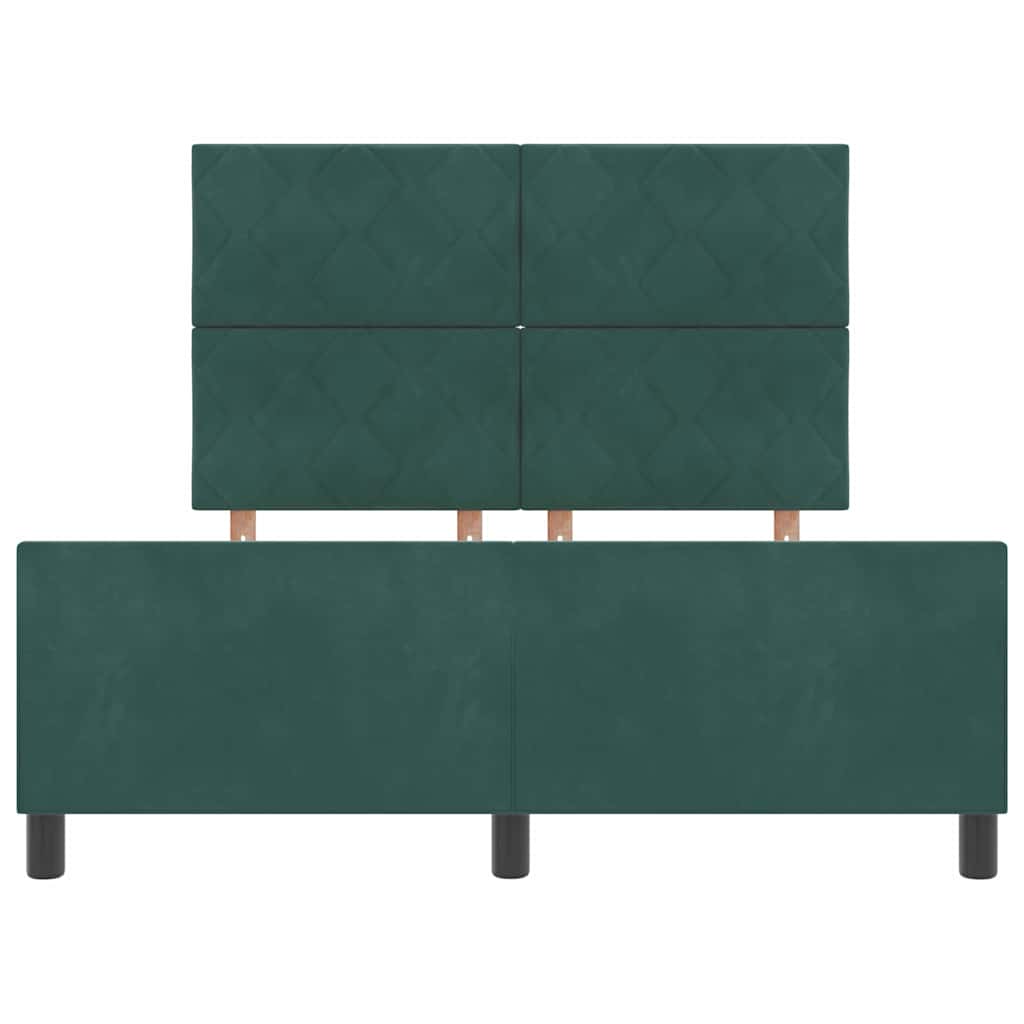 Boxspringbed met hoofdeinde Donkergroen 160 x 200 cm Fluweel