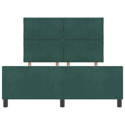 Boxspringbed met hoofdeinde Donkergroen 160 x 200 cm Fluweel