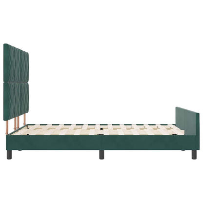 Boxspringbed met hoofdeinde Donkergroen 160 x 200 cm Fluweel
