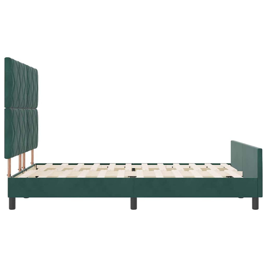 Boxspringbed met hoofdeinde Donkergroen 160 x 200 cm Fluweel