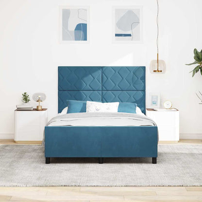 Boxspringbed met hoofdeinde Donkerblauw 160 x 200 cm Fluweel