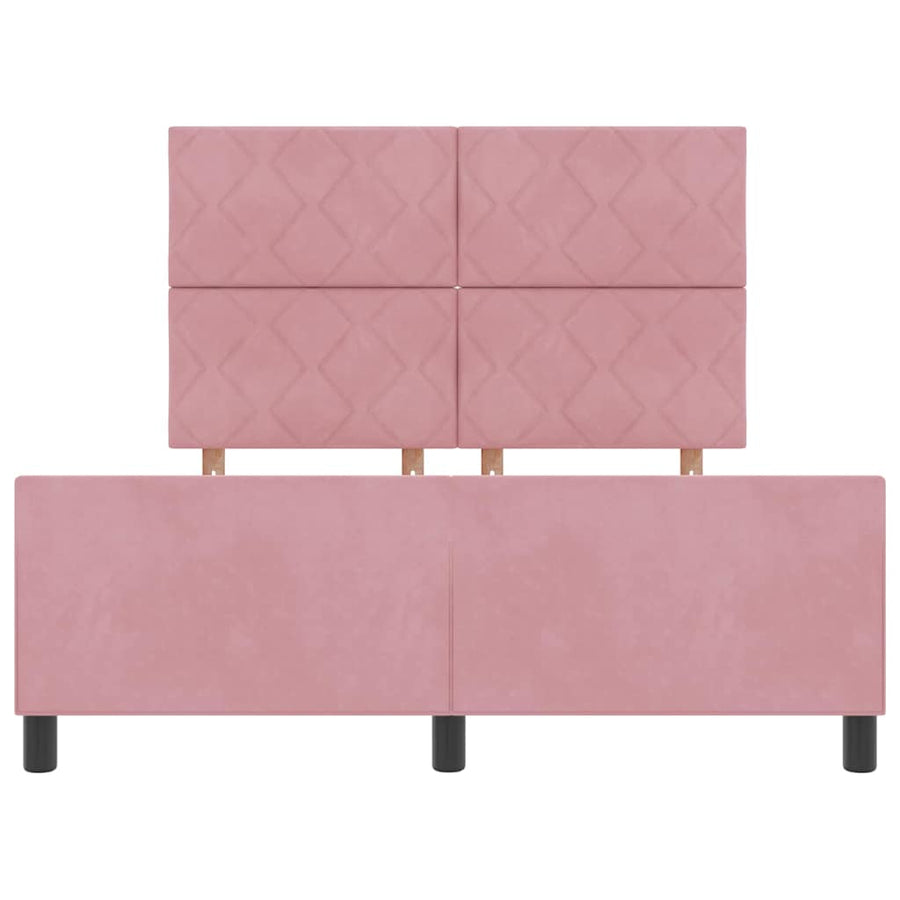 Boxspringbed met hoofdeinde Roze 160 x 200 cm Fluweel