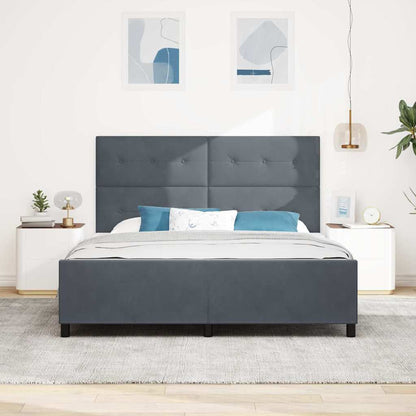 Boxspringbed met hoofdeinde Donkergrijs 180 x 200 cm Fluweel