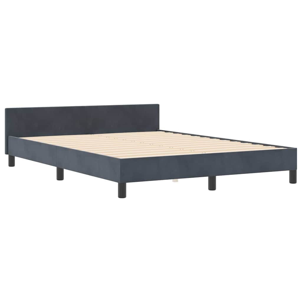 Boxspringbed met hoofdeinde Donkergrijs 180 x 200 cm Fluweel