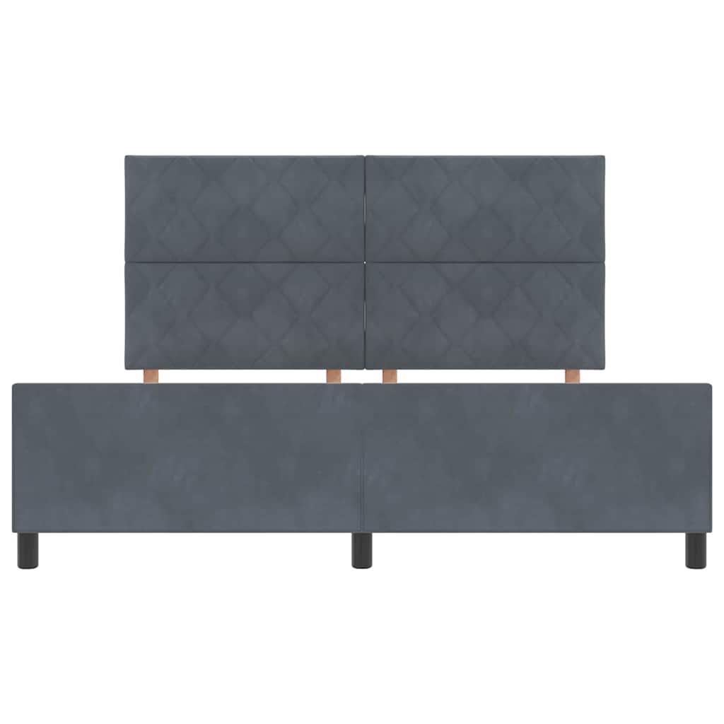 Boxspringbed met hoofdeinde Donkergrijs 180 x 200 cm Fluweel