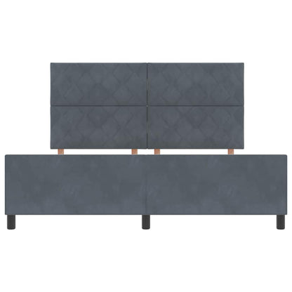 Boxspringbed met hoofdeinde Donkergrijs 180 x 200 cm Fluweel