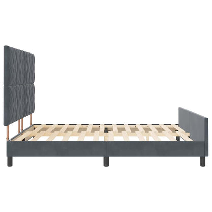 Boxspringbed met hoofdeinde Donkergrijs 180 x 200 cm Fluweel
