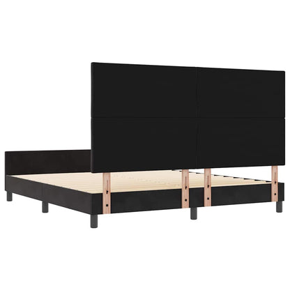 Boxspringbed met hoofdeinde Zwart 180 x 200 cm Fluweel