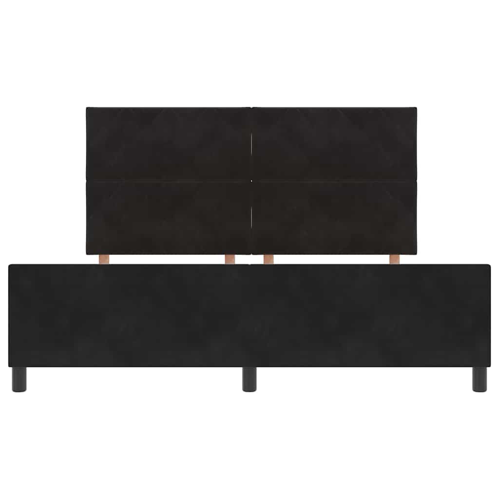 Boxspringbed met hoofdeinde Zwart 180 x 200 cm Fluweel