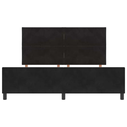 Boxspringbed met hoofdeinde Zwart 180 x 200 cm Fluweel