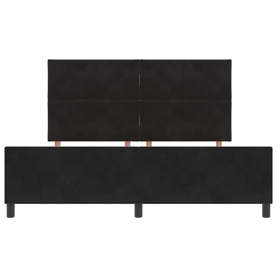 Boxspringbed met hoofdeinde Zwart 180 x 200 cm Fluweel