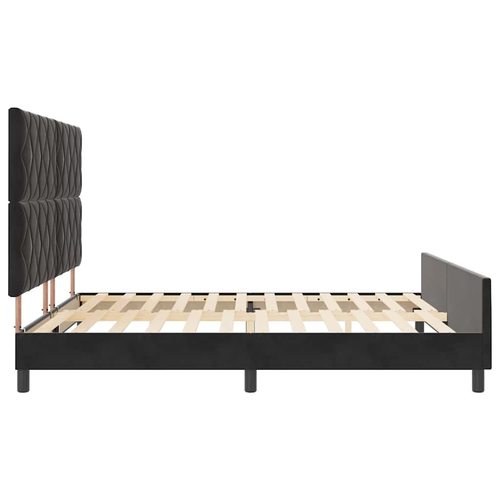 Boxspringbed met hoofdeinde Zwart 180 x 200 cm Fluweel