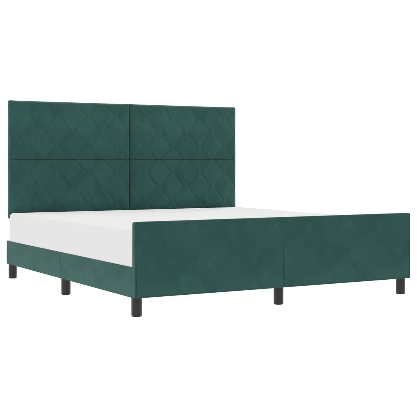 Boxspringbed met hoofdeinde Donkergroen 180 x 200 cm Fluweel