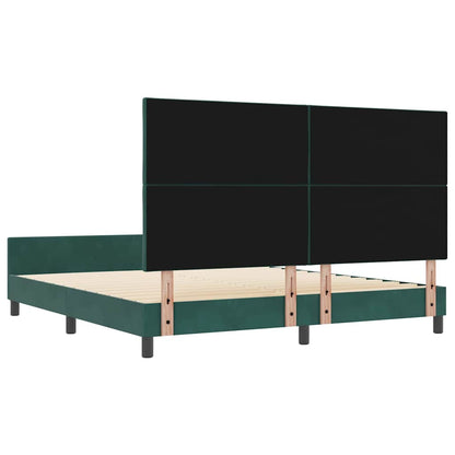 Boxspringbed met hoofdeinde Donkergroen 180 x 200 cm Fluweel