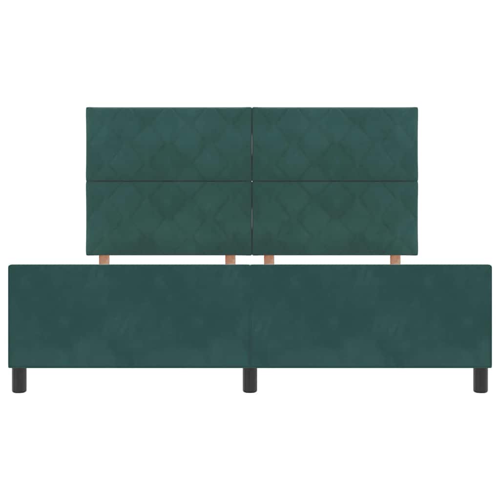 Boxspringbed met hoofdeinde Donkergroen 180 x 200 cm Fluweel