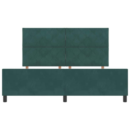 Boxspringbed met hoofdeinde Donkergroen 180 x 200 cm Fluweel