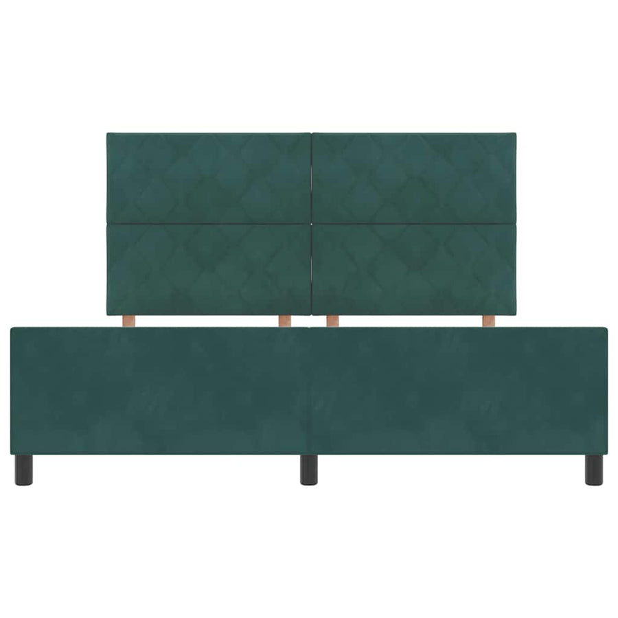 Boxspringbed met hoofdeinde Donkergroen 180 x 200 cm Fluweel