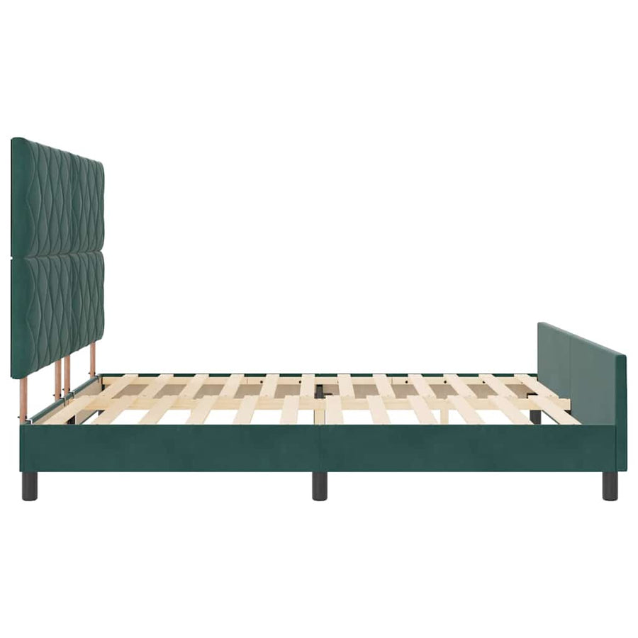 Boxspringbed met hoofdeinde Donkergroen 180 x 200 cm Fluweel