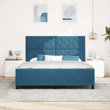 Boxspringbed met hoofdeinde Donkerblauw 180 x 200 cm Fluweel