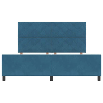 Boxspringbed met hoofdeinde Donkerblauw 180 x 200 cm Fluweel