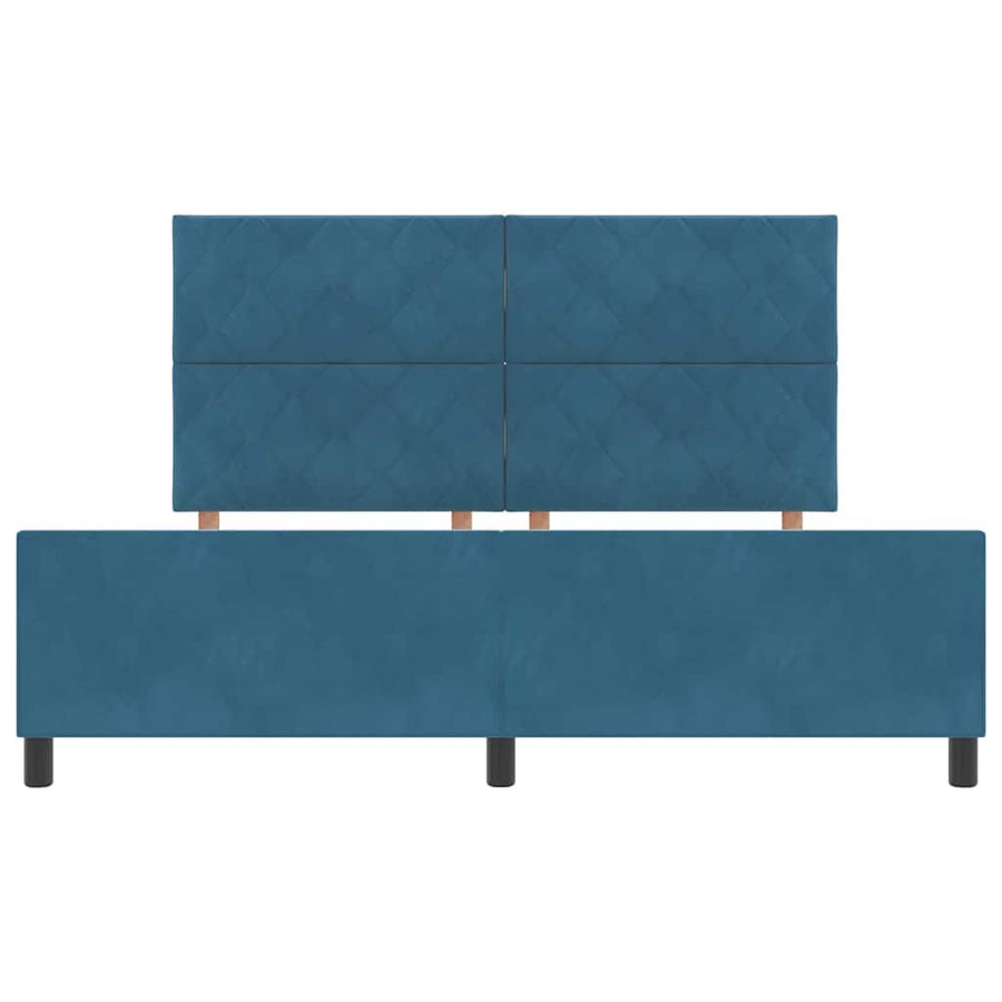 Boxspringbed met hoofdeinde Donkerblauw 180 x 200 cm Fluweel