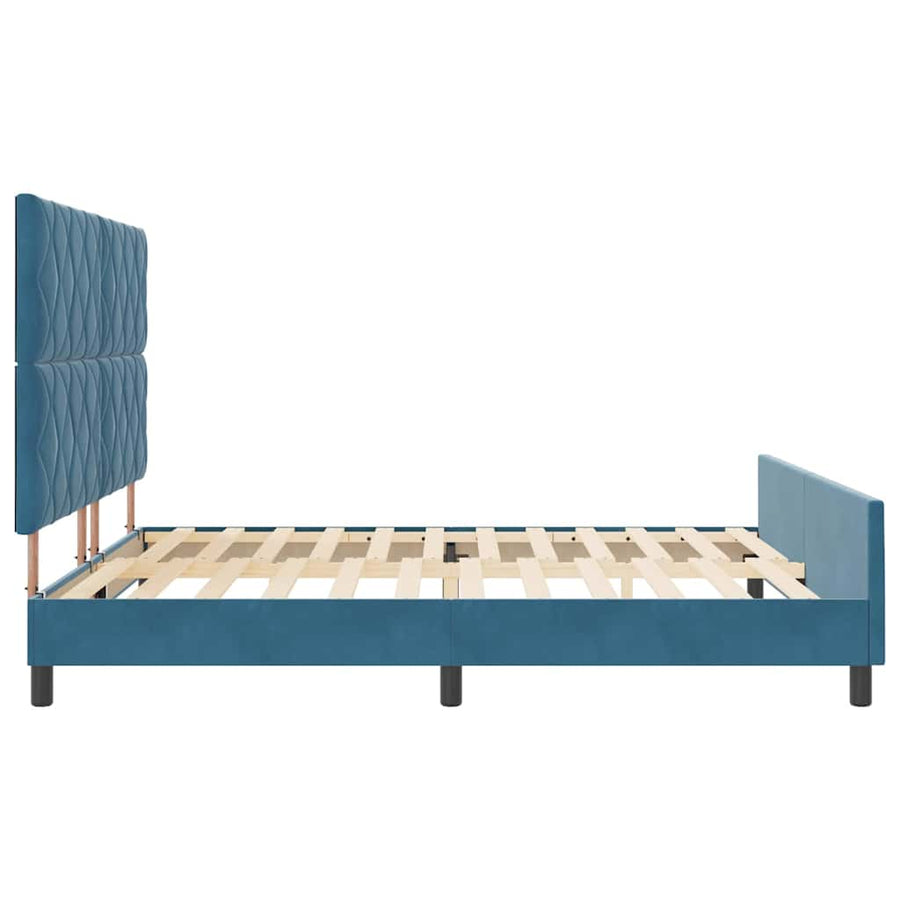 Boxspringbed met hoofdeinde Donkerblauw 180 x 200 cm Fluweel