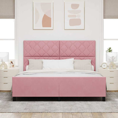 Boxspringbed met hoofdeinde Roze 180 x 200 cm Fluweel