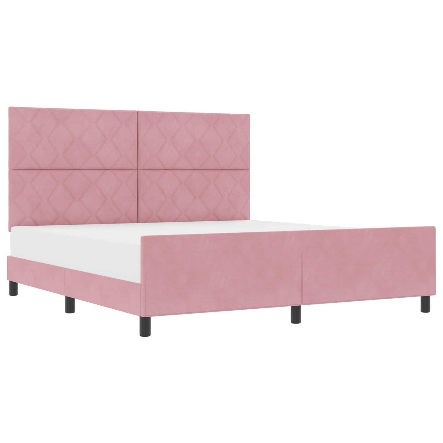 Boxspringbed met hoofdeinde Roze 180 x 200 cm Fluweel