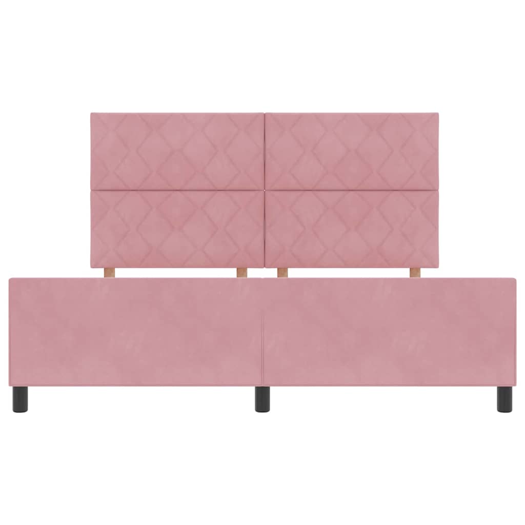 Boxspringbed met hoofdeinde Roze 180 x 200 cm Fluweel