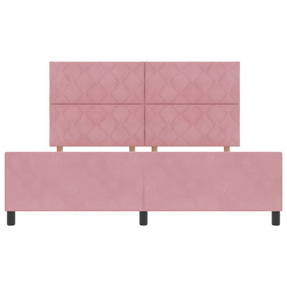 Boxspringbed met hoofdeinde Roze 180 x 200 cm Fluweel