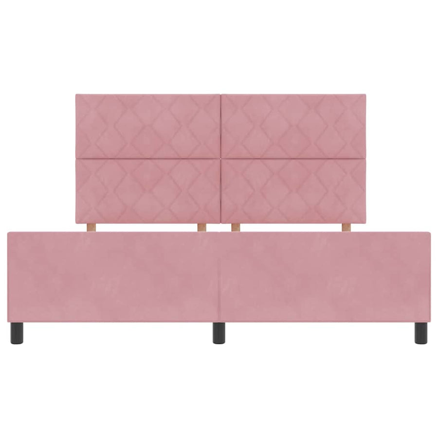 Boxspringbed met hoofdeinde Roze 180 x 200 cm Fluweel