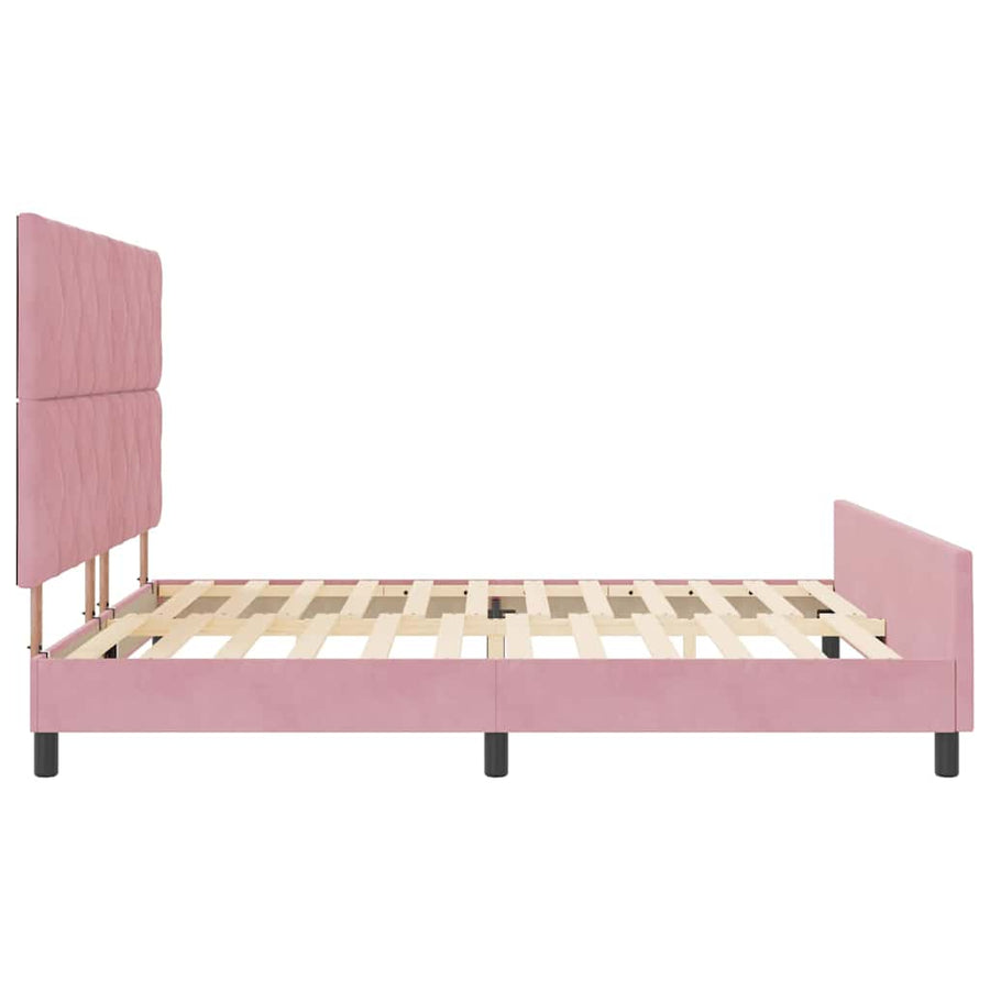 Boxspringbed met hoofdeinde Roze 180 x 200 cm Fluweel